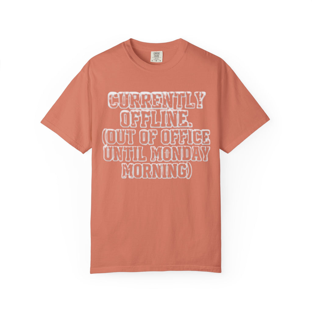 "Currently Offline" Unisex Garment-Dyed Tee