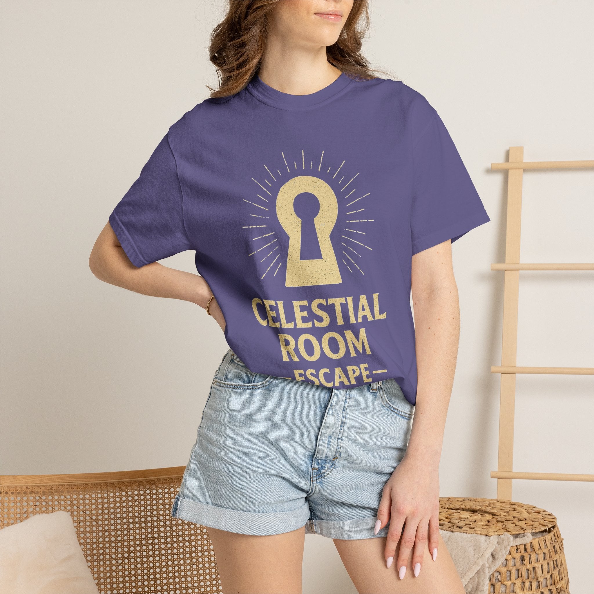 "Celestial Room Escape Artist" Unisex Garment-Dyed T-shirt