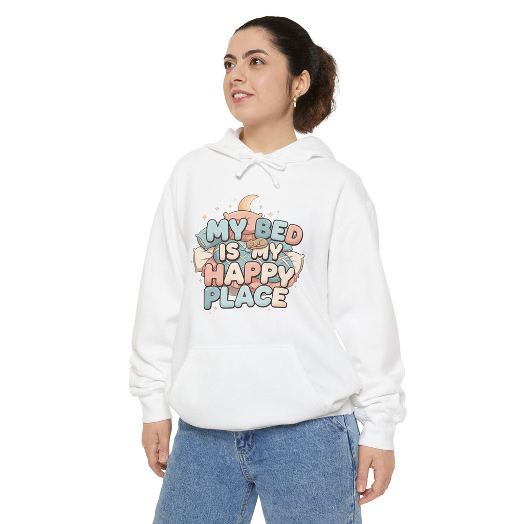 Bed > People: A Love Story | Garment-Dyed Hoodie — AttitudeShirts