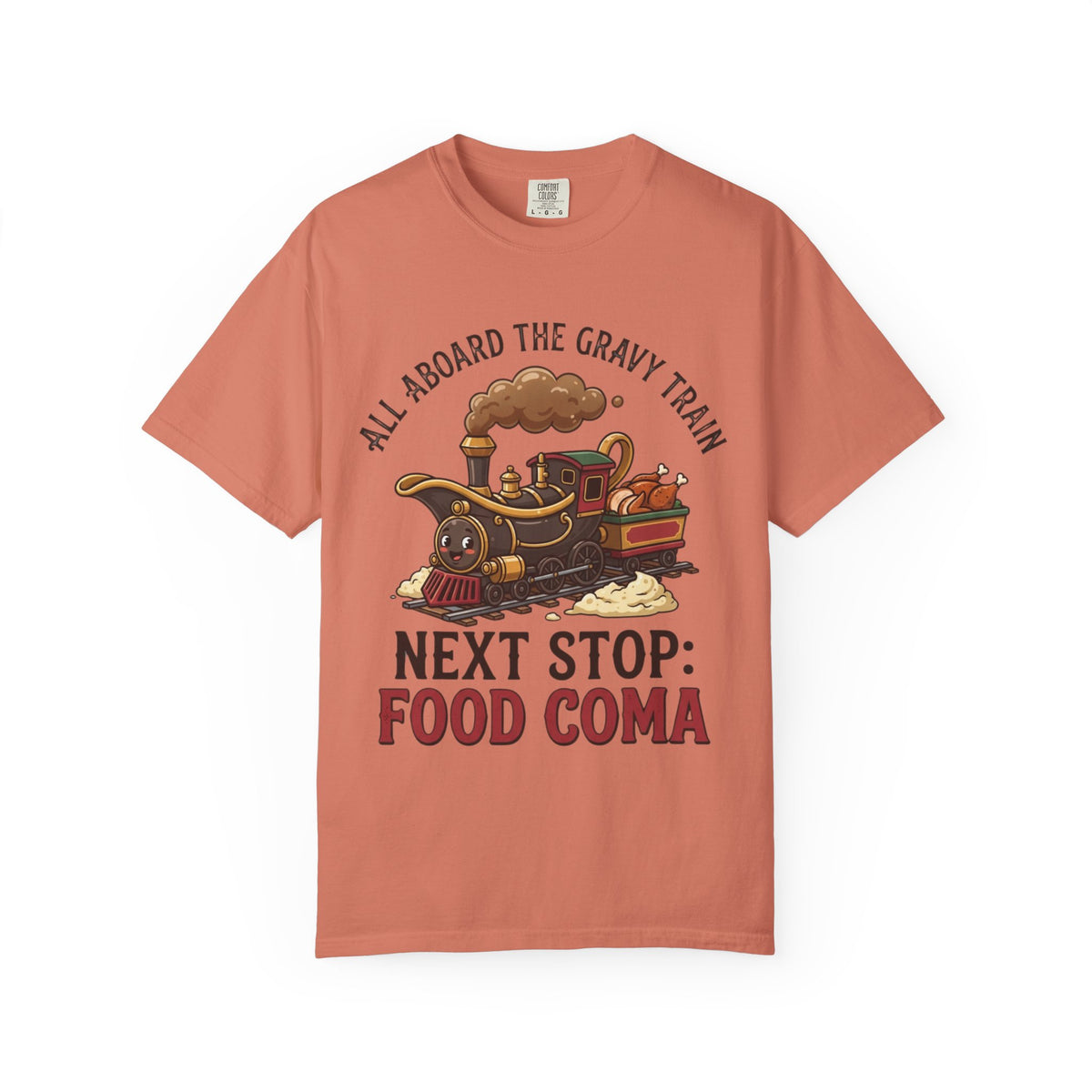 "Next Stop Food Coma" Unisex Garment-Dyed Tee