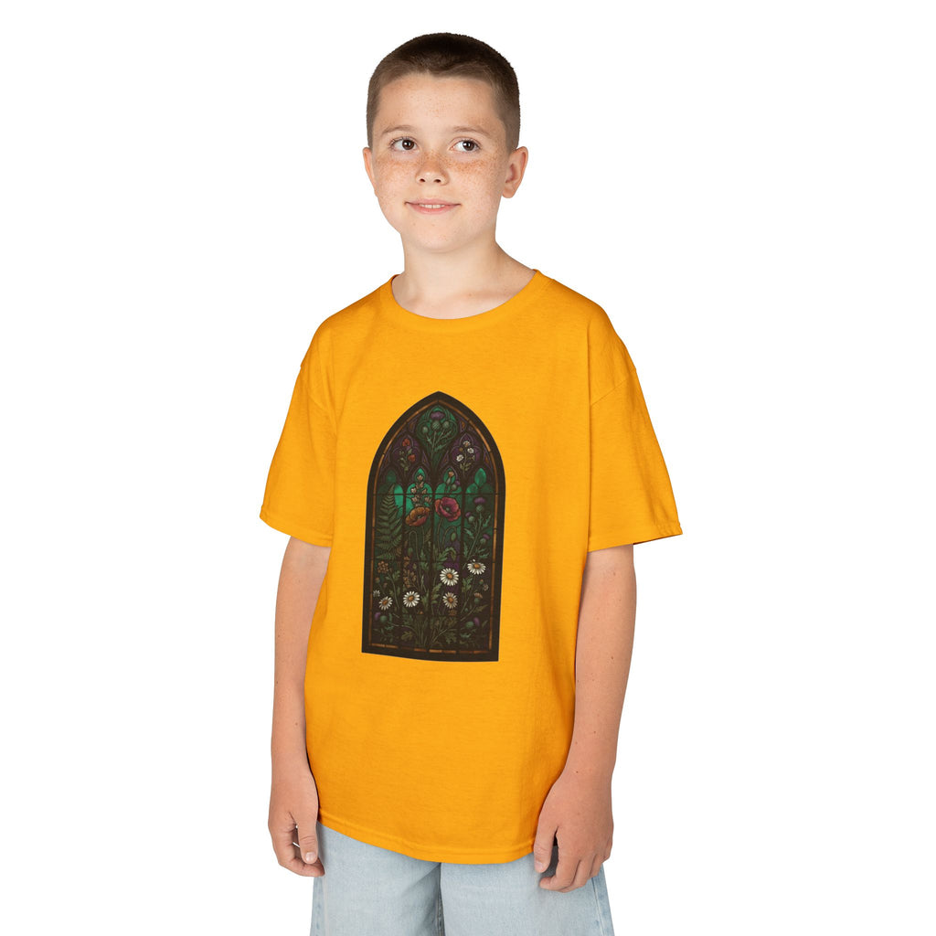 "Stained Glass Floral" Kids Tee