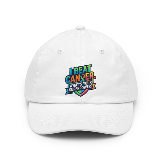 Color: White | I Beat Cancer - What is Your Superpower Dad Hat