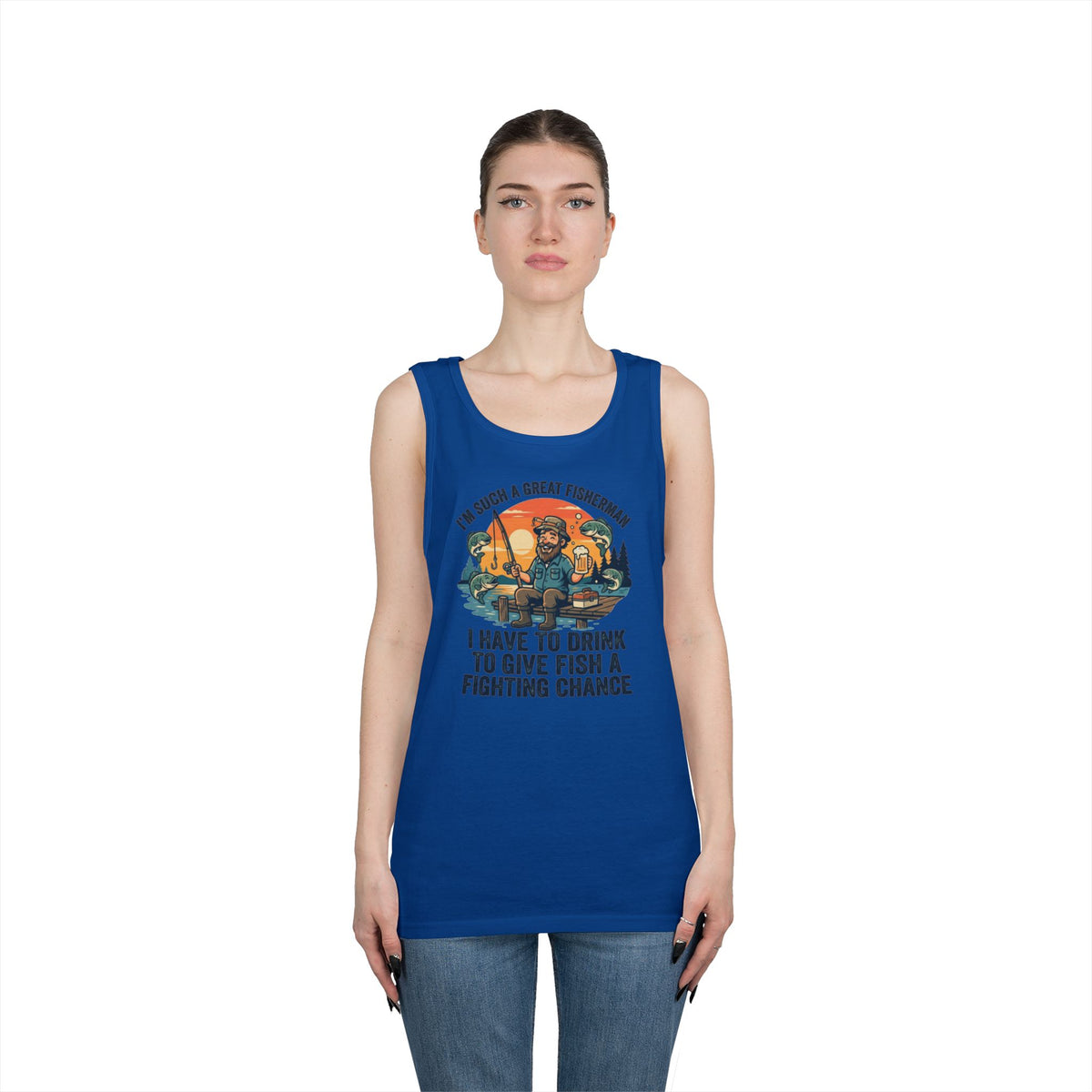 "Drink to Give Fish a Fighting Chance" Tank Top