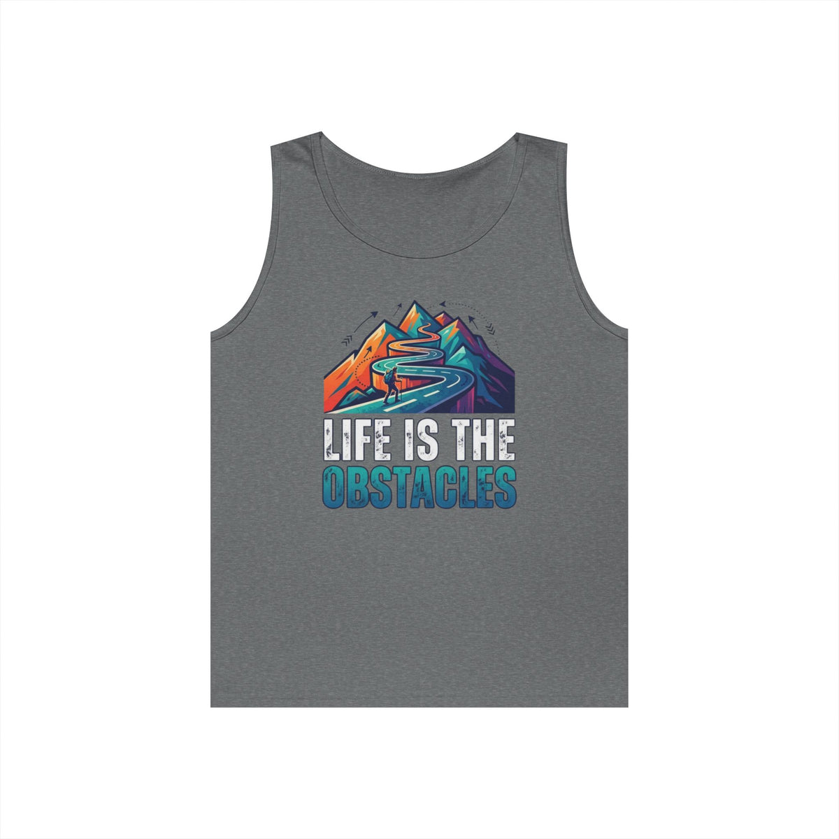 Color: Graphite Heather | Life Is The Obstacles Tank Top
