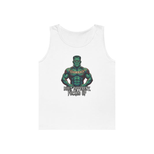 Color: White | Built Different Tank Top