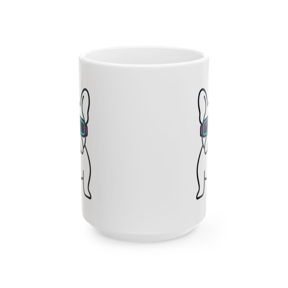 "Cool Pup" White Ceramic Mug — Graphic