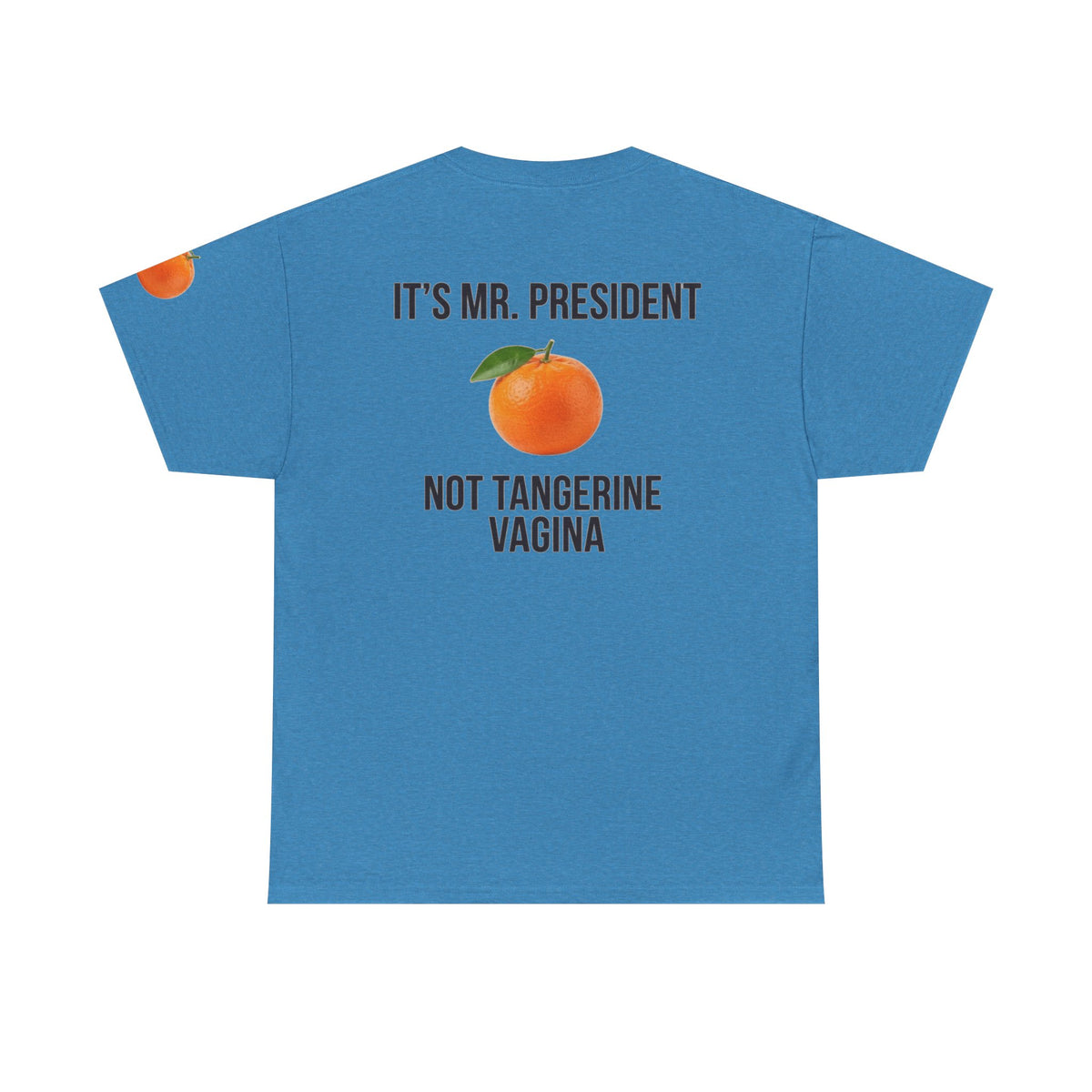 Color: Heather Sapphire | Tangerine Vagina Premium Graphic Tee