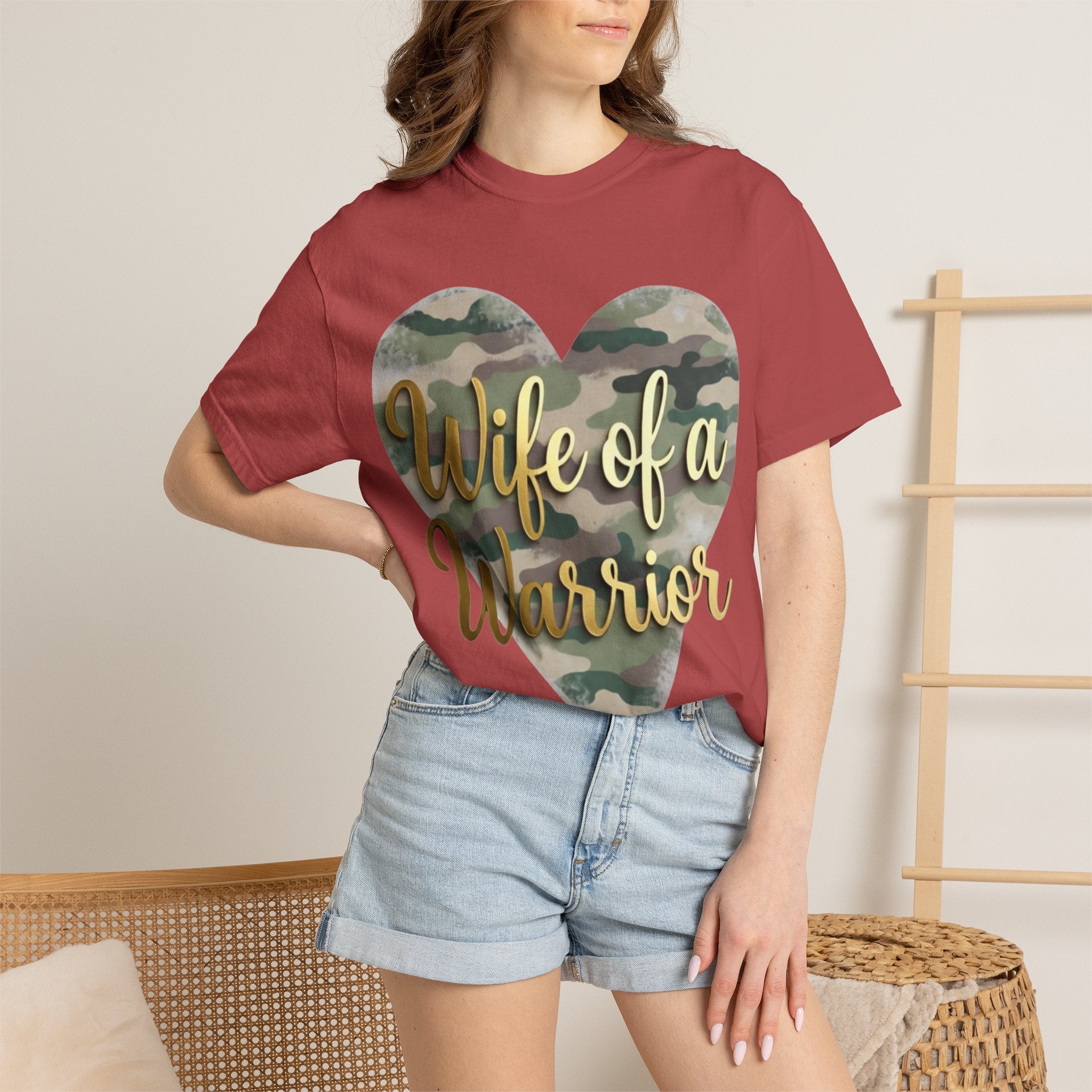"Wife of a Warrior" Unisex Garment-Dyed T-shirt