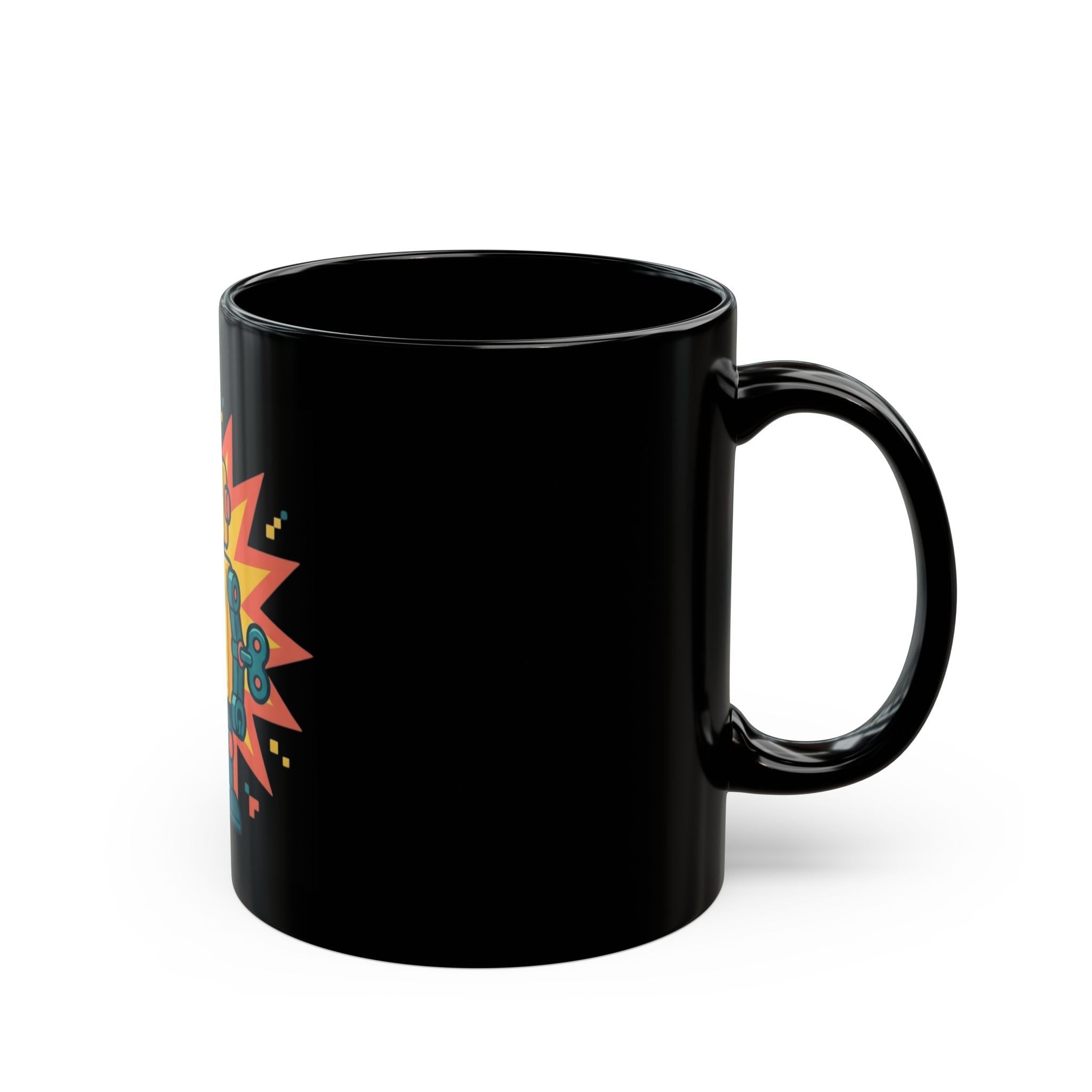 "Toy Robot" Black Ceramic Mug