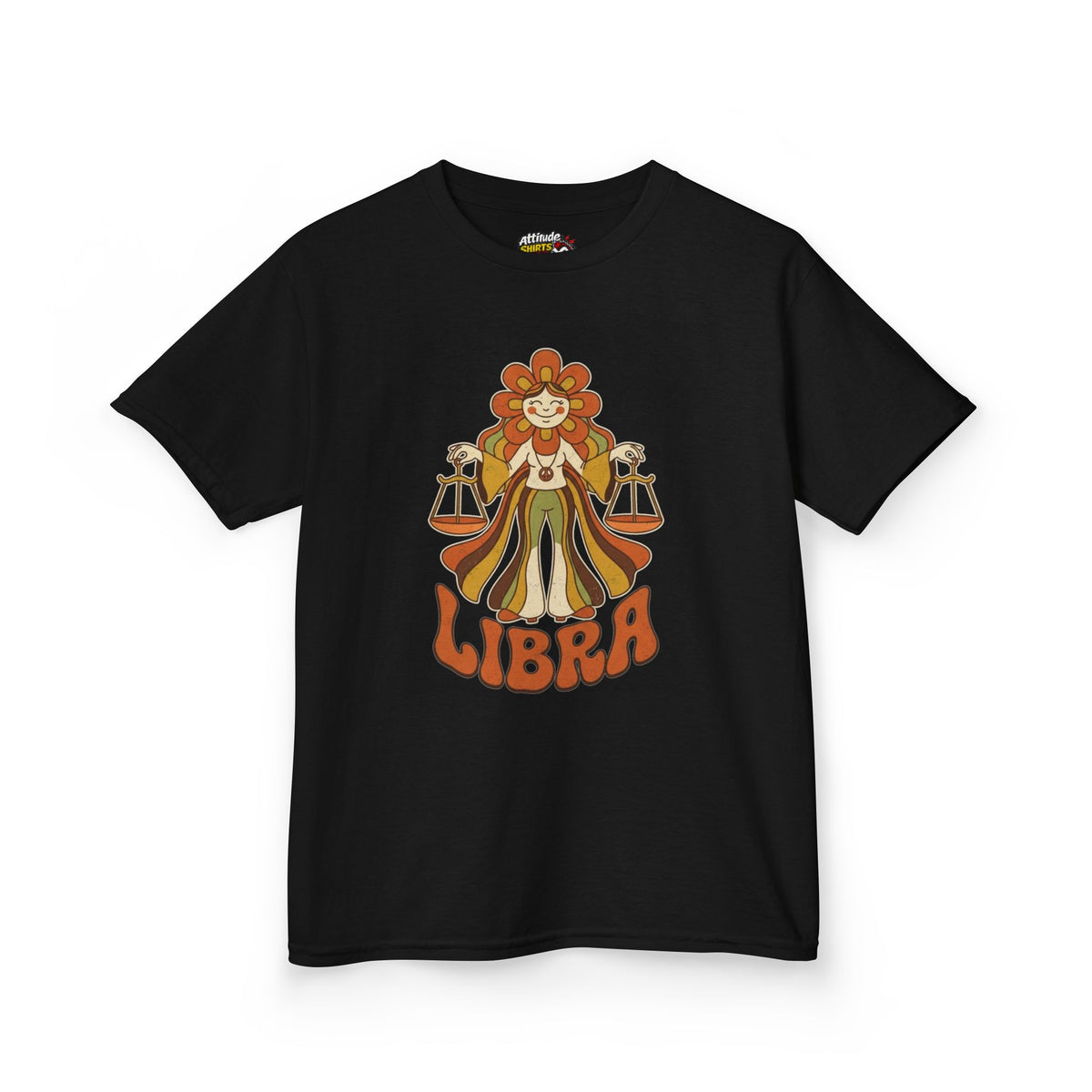 "Retro Mascot Groovy Libra" Kids Tee
