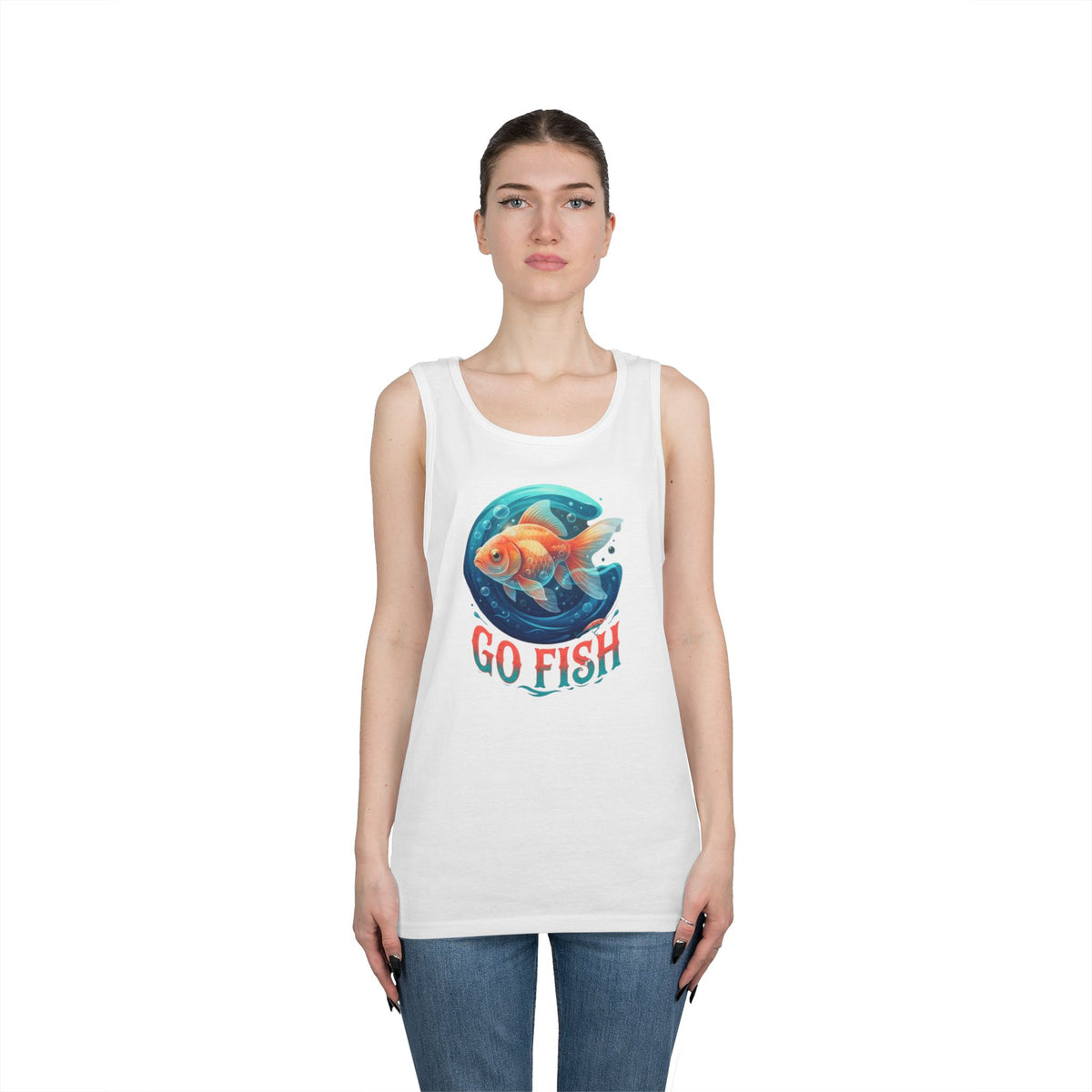 Color: White | Go Fish Tank Top