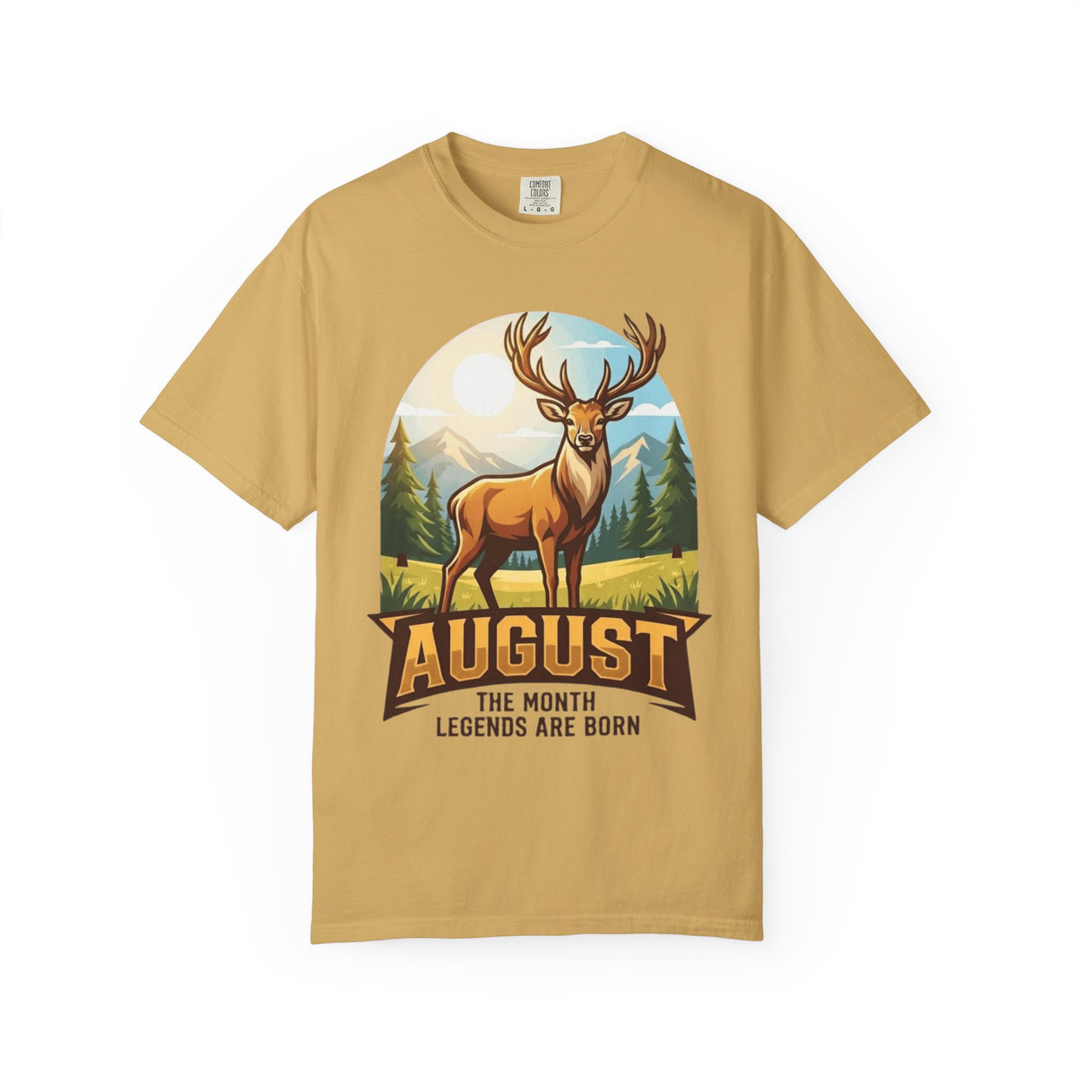 Color: Mustard | August Legend Unisex Garment-Dyed Tee