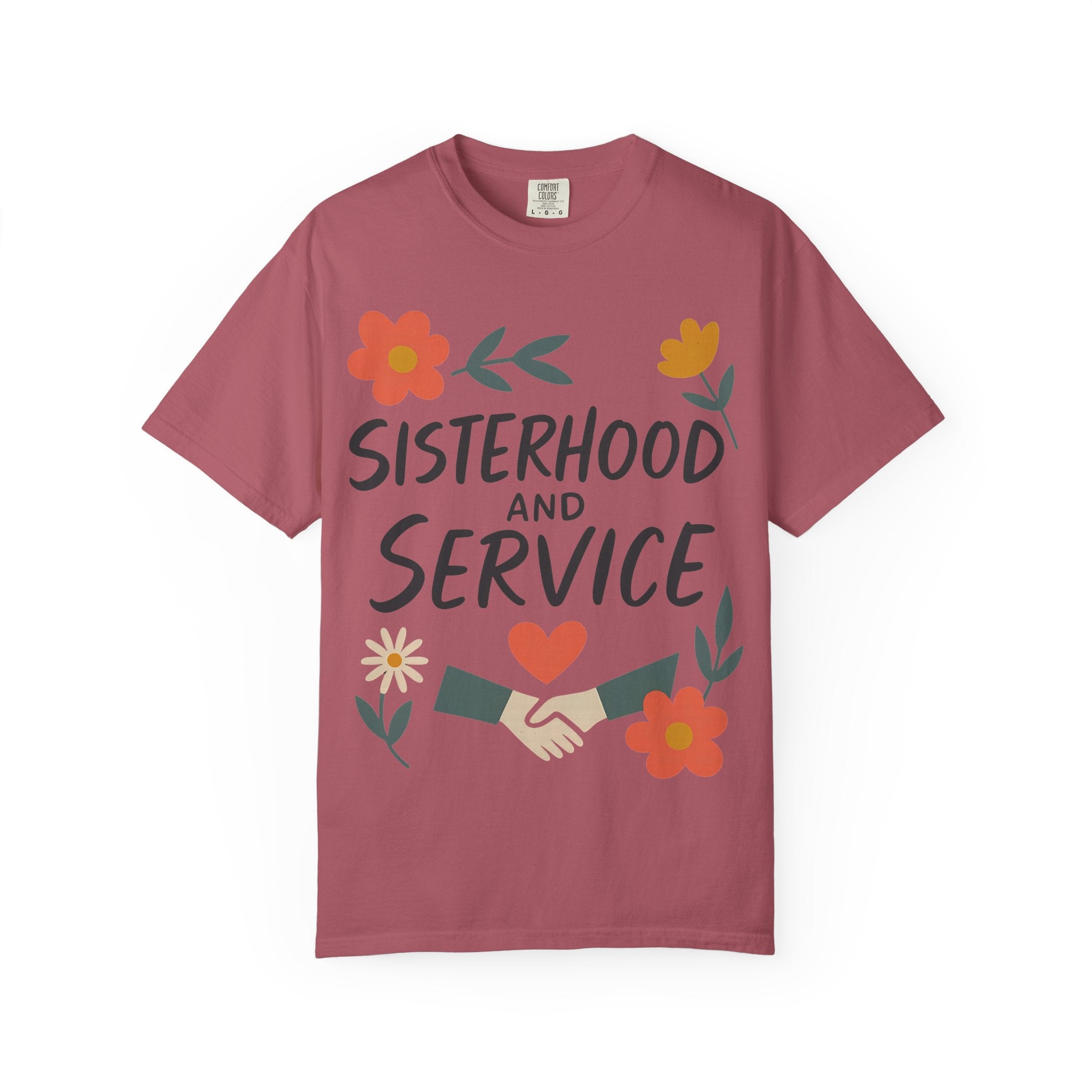 "Sisterhood and Service" Unisex Garment-Dyed T-shirt