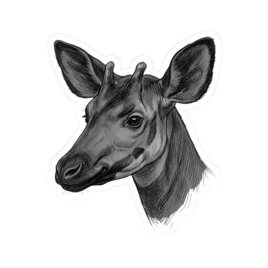 "Pencil Sketch Art Okapi" Sticker