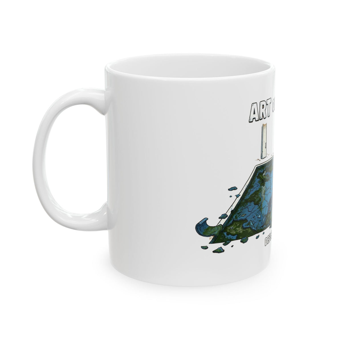 "Art of The Peel" White Ceramic Mug