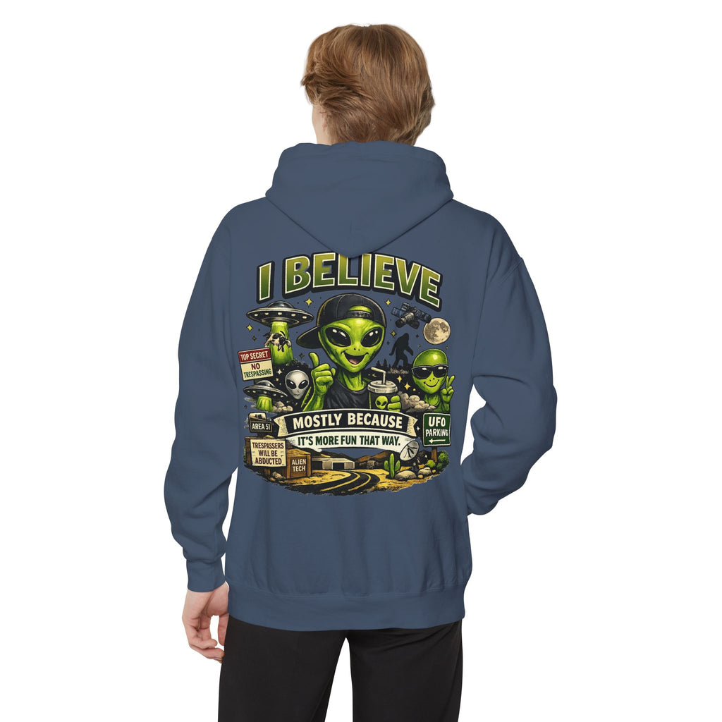 "I Believe" Garment-Dyed Hoodie