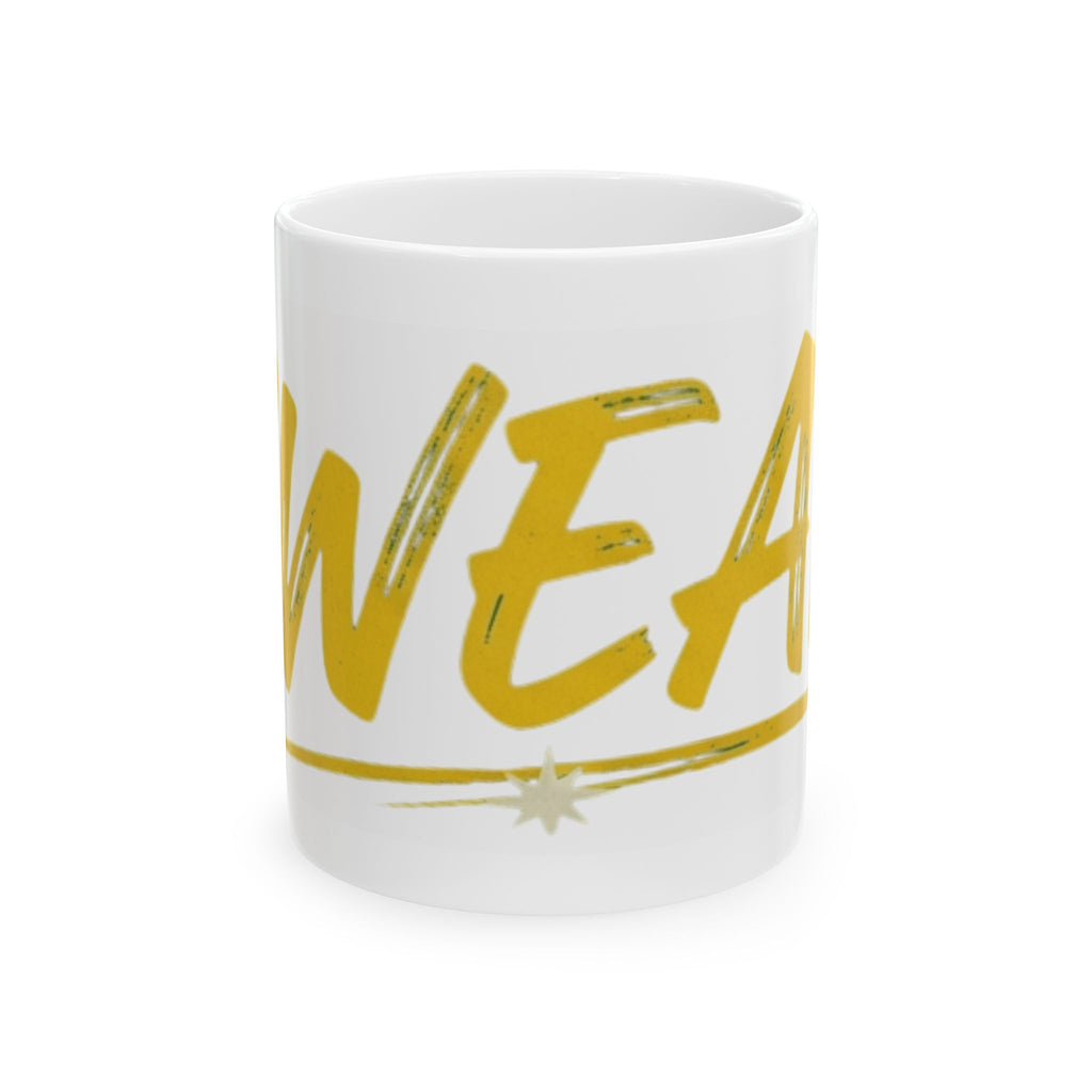 "Swear And Try Again" White Ceramic Mug — Graphic