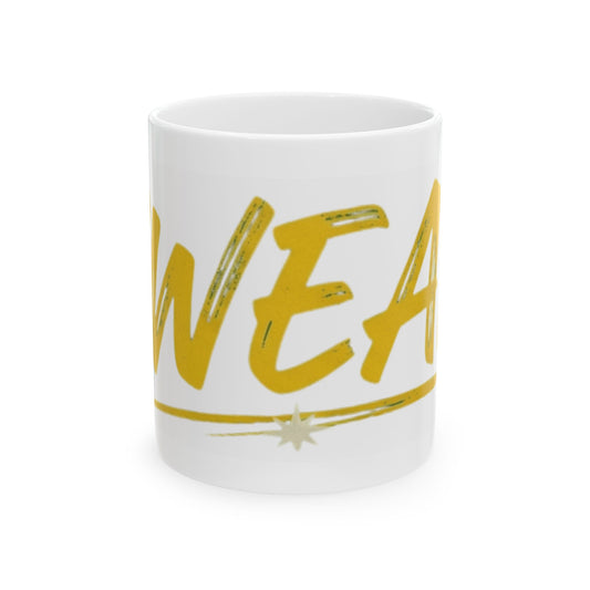 "Swear And Try Again" White Ceramic Mug — Graphic
