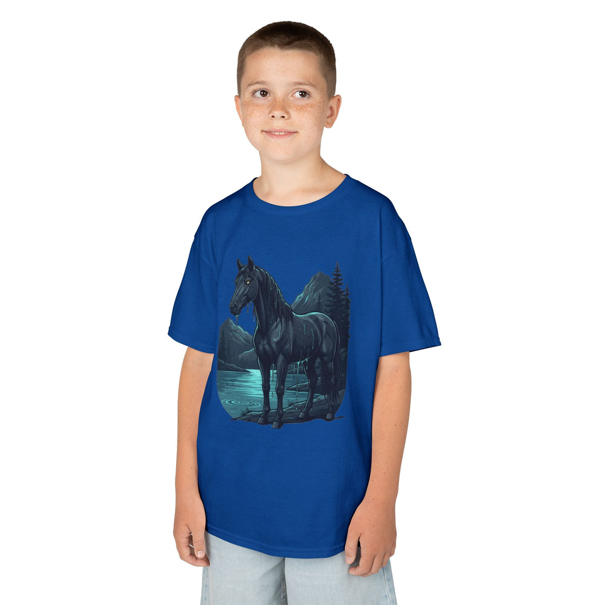 Color: Royal | Kelpie (Scottish Folklore) Kids Tee