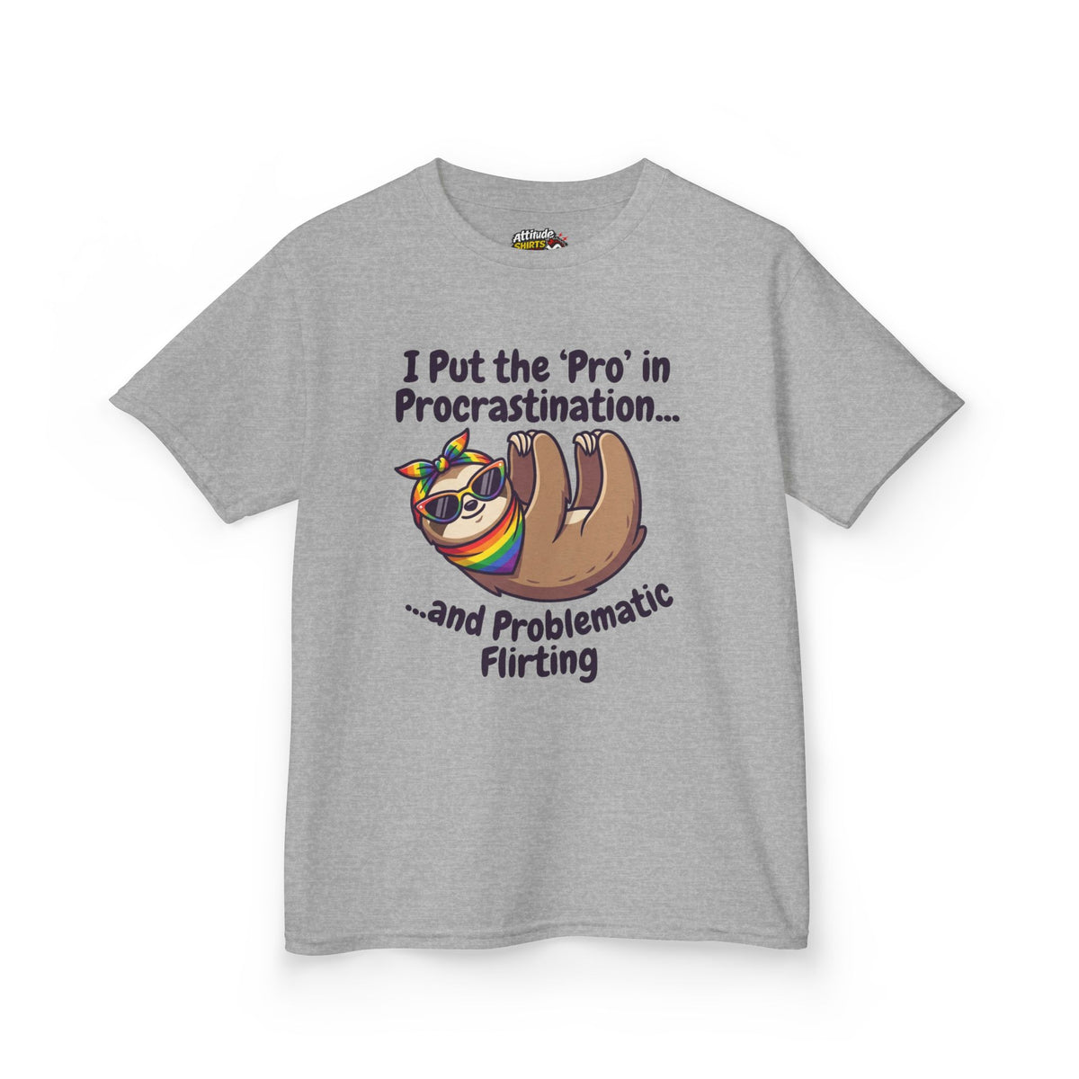 Color: Sport Grey | Pro in Problematic Flirting Kids Tee