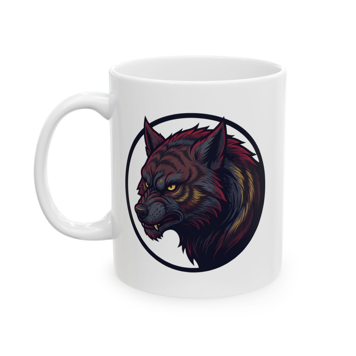 "The Beast of Gévaudan (France)" White Ceramic Mug — Graphic