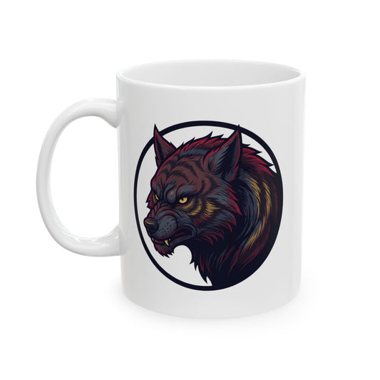 "The Beast of Gévaudan (France)" White Ceramic Mug — Graphic
