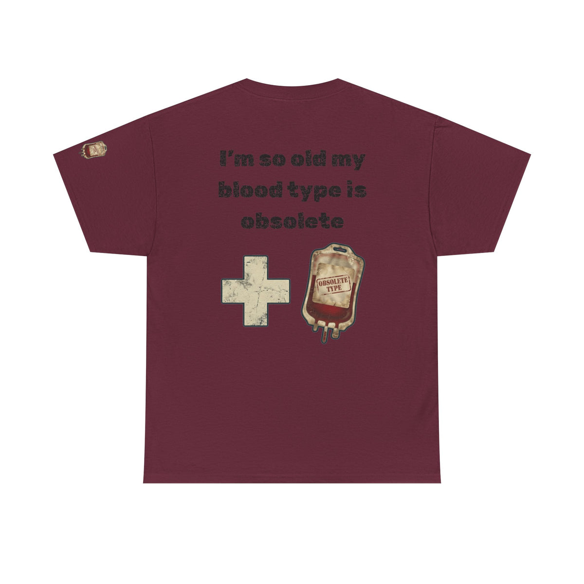 Color: Maroon | Blood Type Premium Graphic Tee