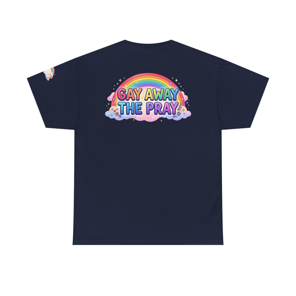 Color: Navy | Gay Away The Pray Premium Graphic Tee