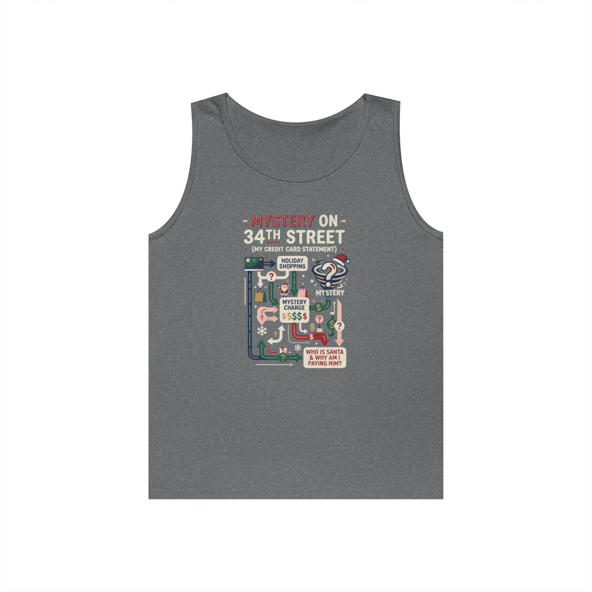 Color: Graphite Heather | Mystery On 34th Street Tank Top