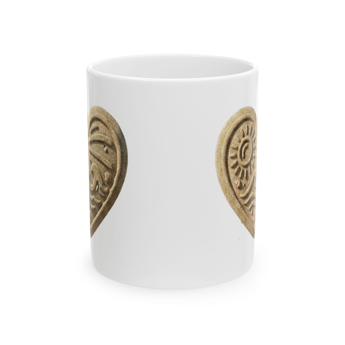 "I Luv The Beach" White Ceramic Mug — Graphic