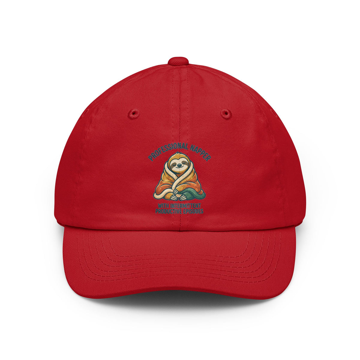 Color: Red | Professional Napper Dad Hat