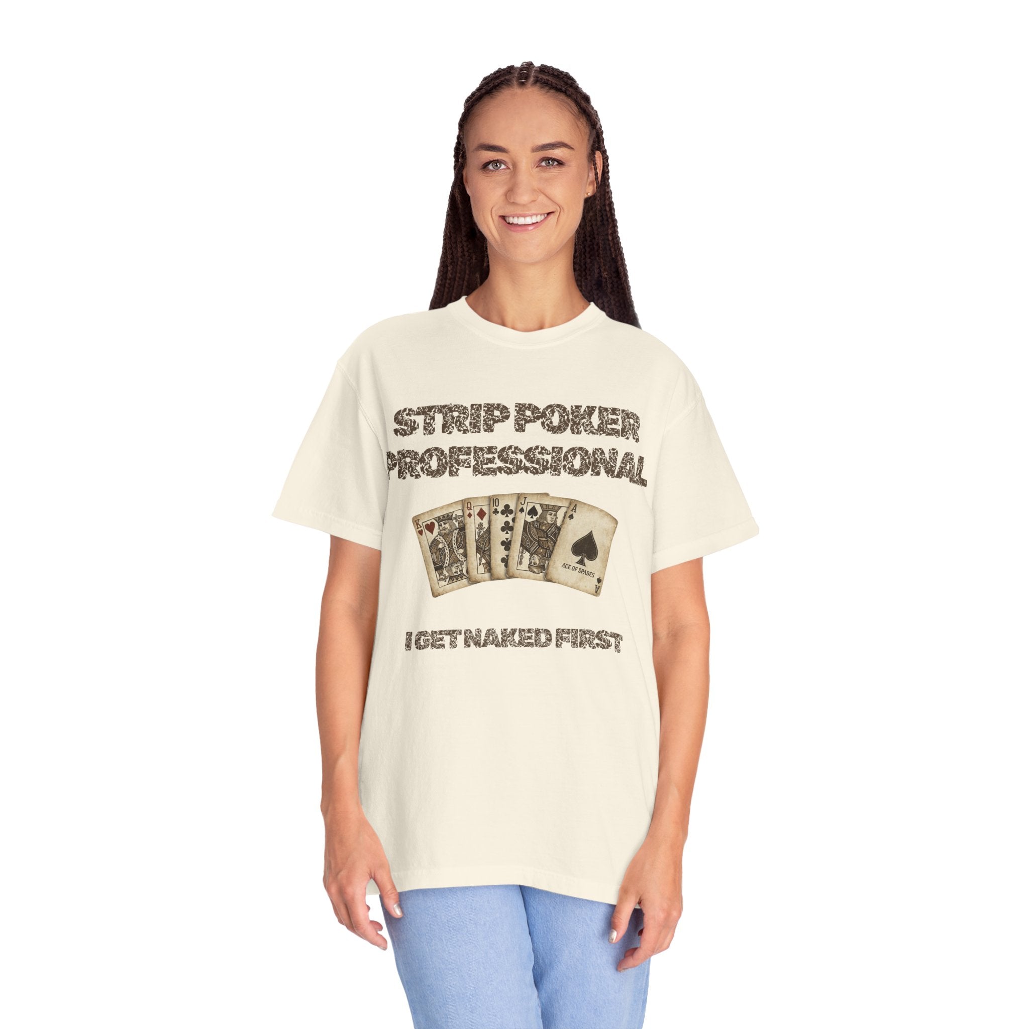 "Strip Poker Professional" Unisex Garment-Dyed Tee