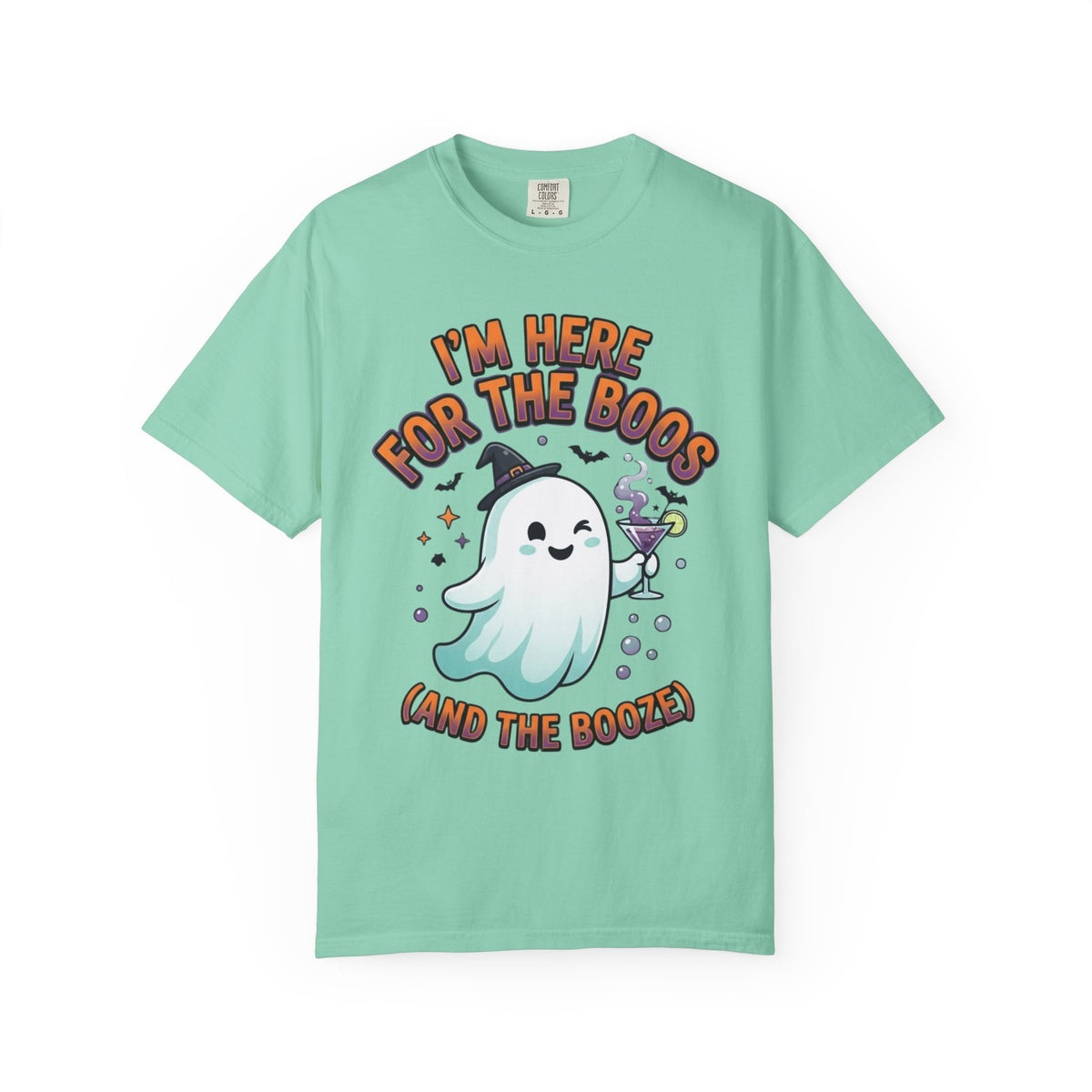 Color: Island Reef | I'm Here For The Boos Unisex Garment-Dyed Tee