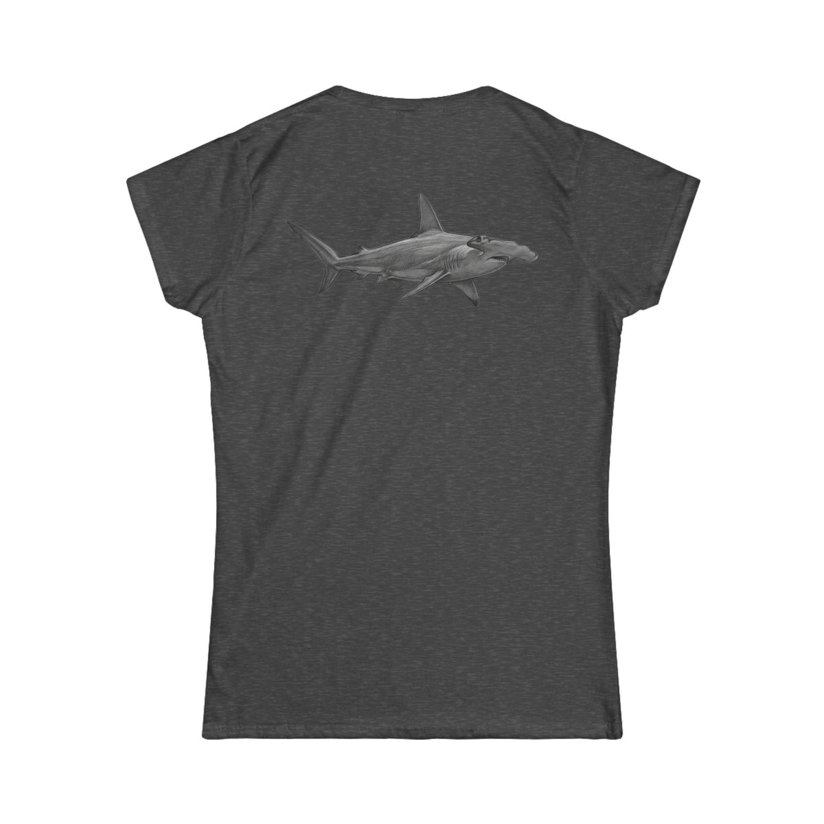 "Pencil Sketch Art Hammerhead Shark" Women's Tee