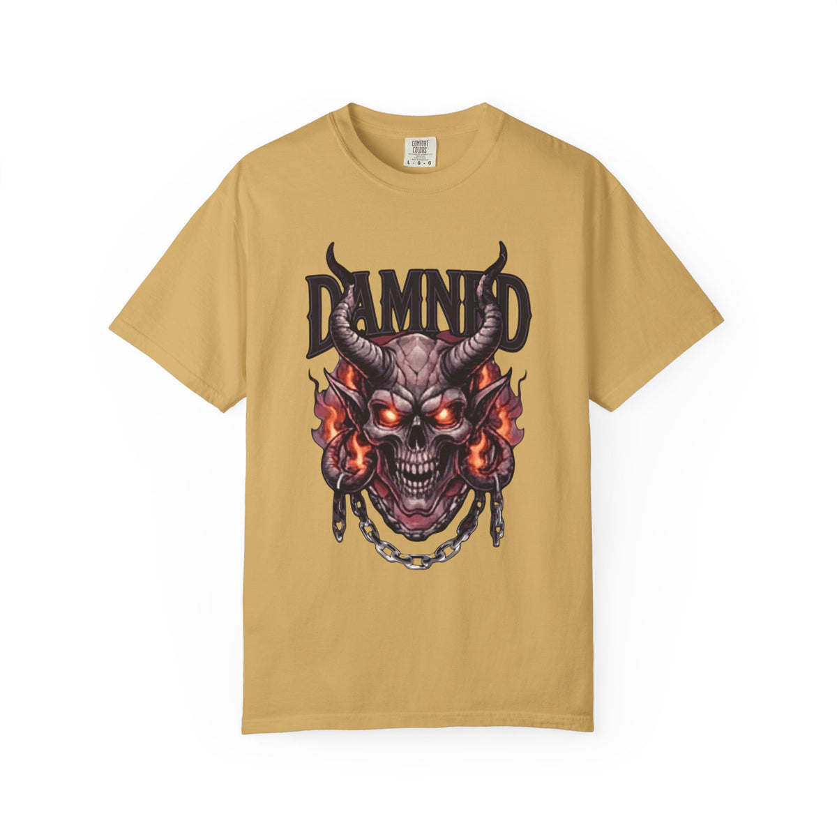 Color: Mustard | Damned Unisex Garment-Dyed Tee