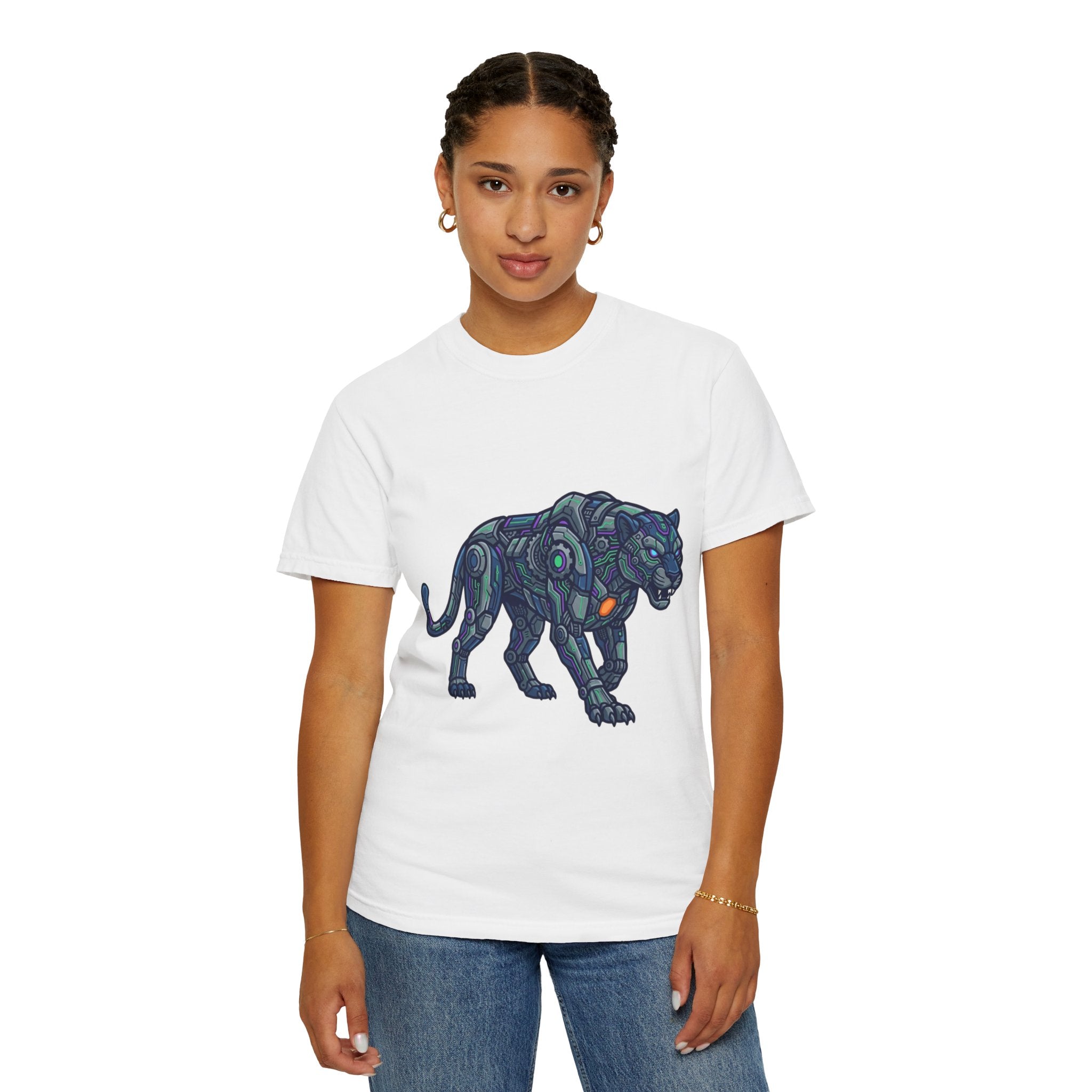 "Cyber Panther" Unisex Garment-Dyed Tee