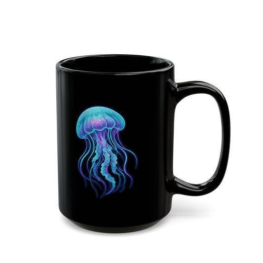 "Jelly Credible" Black Ceramic Mug — Graphic