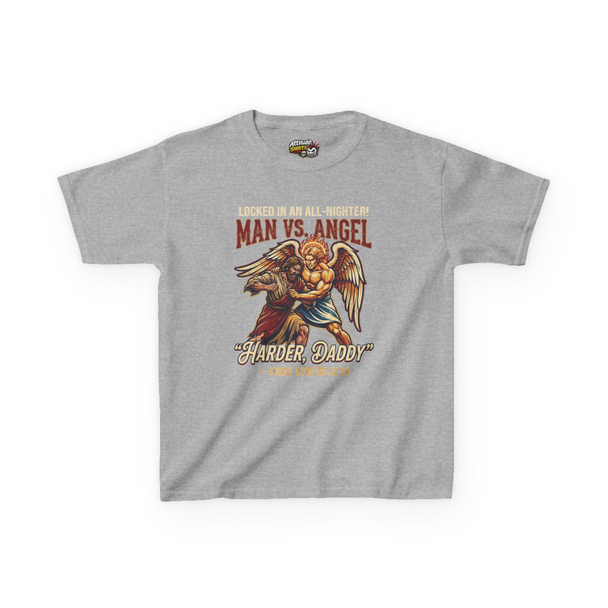 Good Book Series Man vs Angel Kids Tee