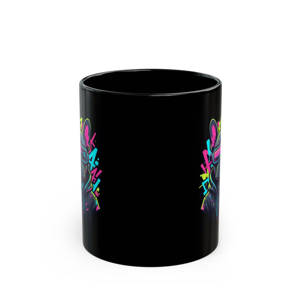 "Cool Pup" Black Ceramic Mug