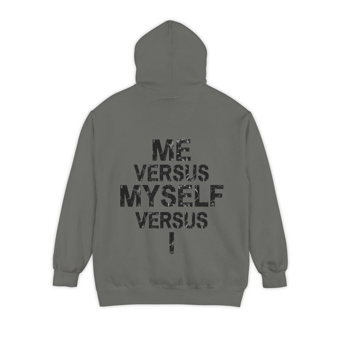 Color: Grey | Me vs Myself vs I Garment-Dyed Hoodie