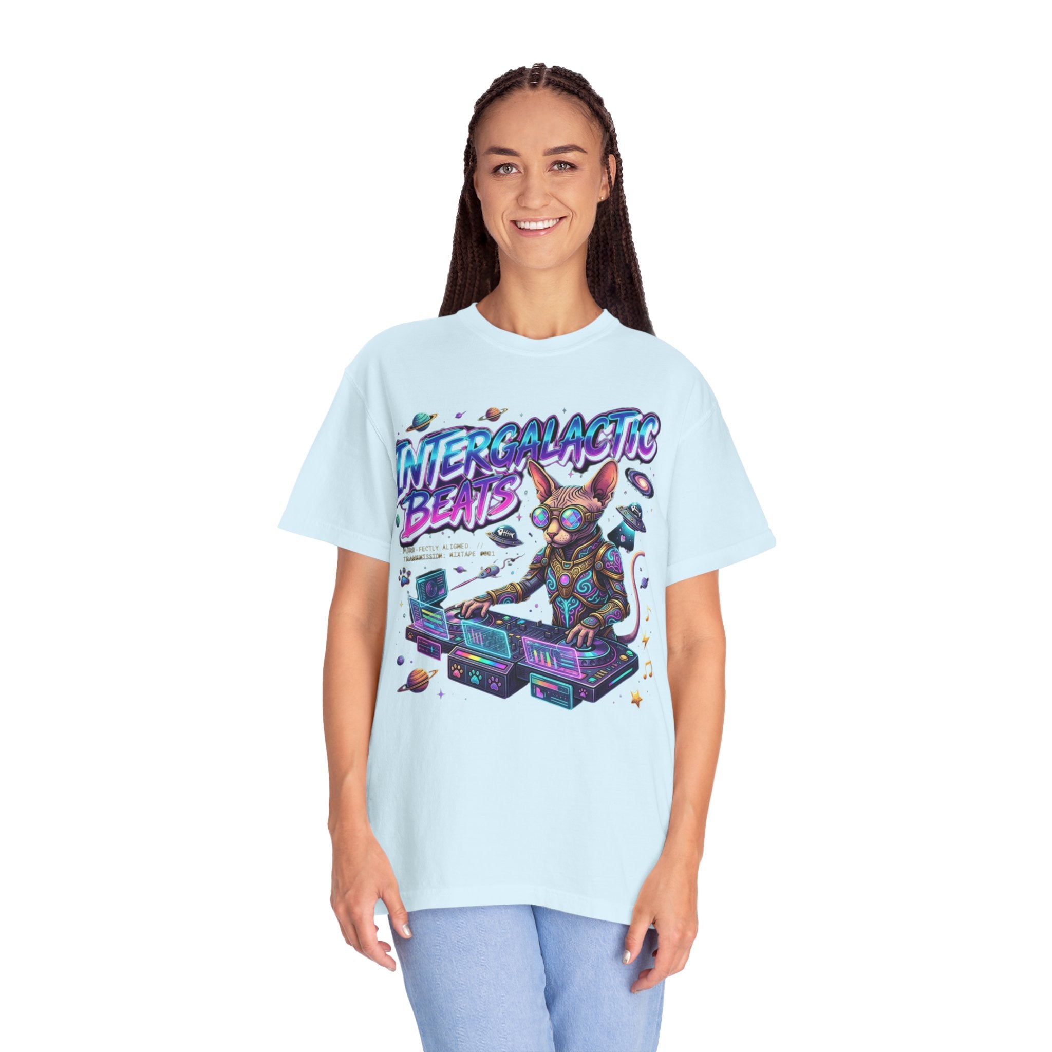 "Intergalatic Beats" Unisex Garment-Dyed Tee