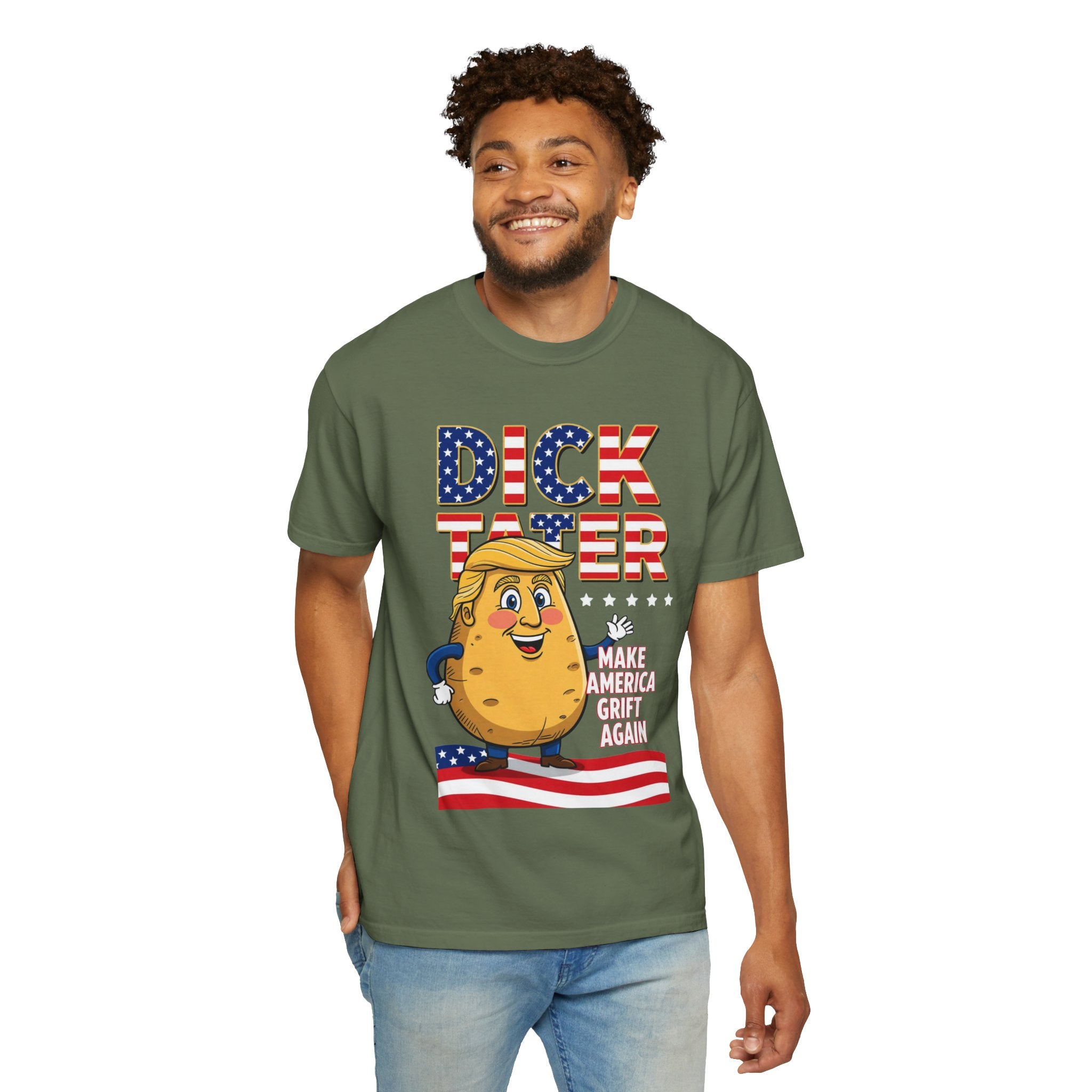 "The Dick Tater (Make America Grift Again)" Unisex Garment-Dyed T-shirt