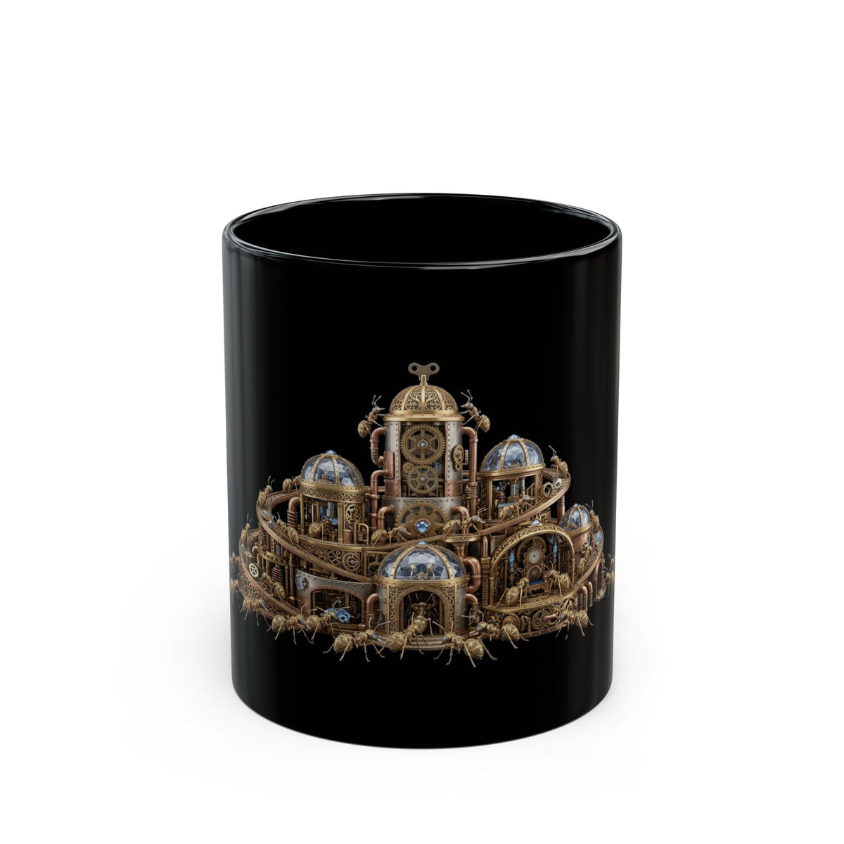 "Cyber Ants" Black Ceramic Mug
