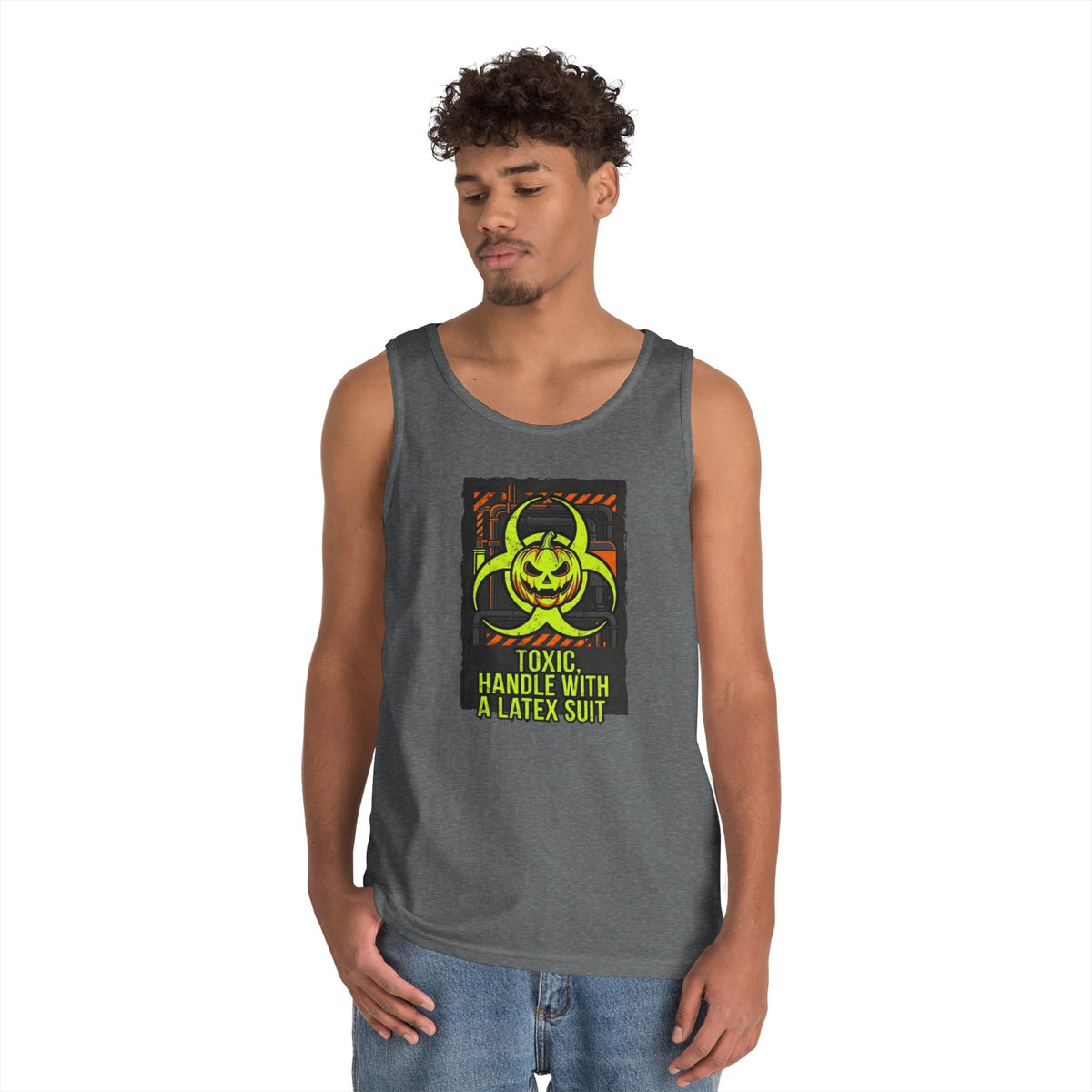 Color: Graphite Heather | Toxic handle With Latex Tank Top