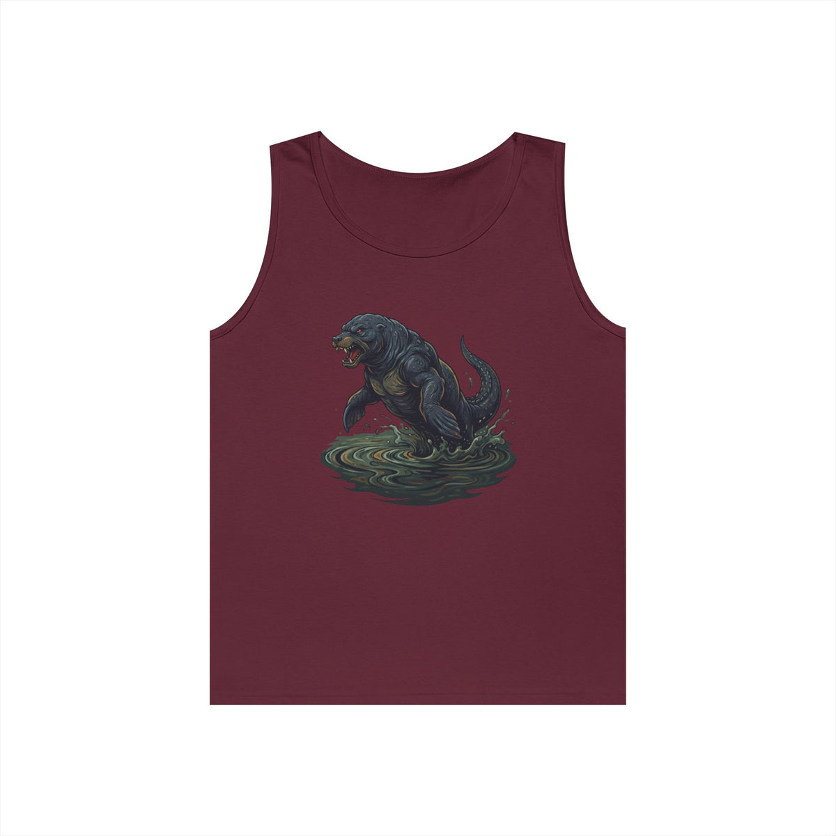 Color: Maroon | Bunyip (Australian Aboriginal Mythology) Tank Top