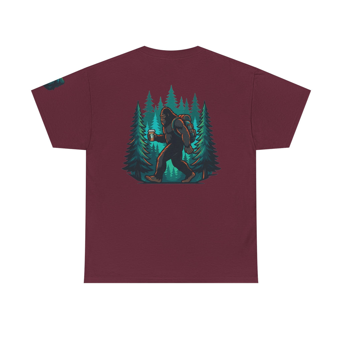 Color: Maroon | Bigfoot-Sasquatch (North America) Premium Graphic Tee