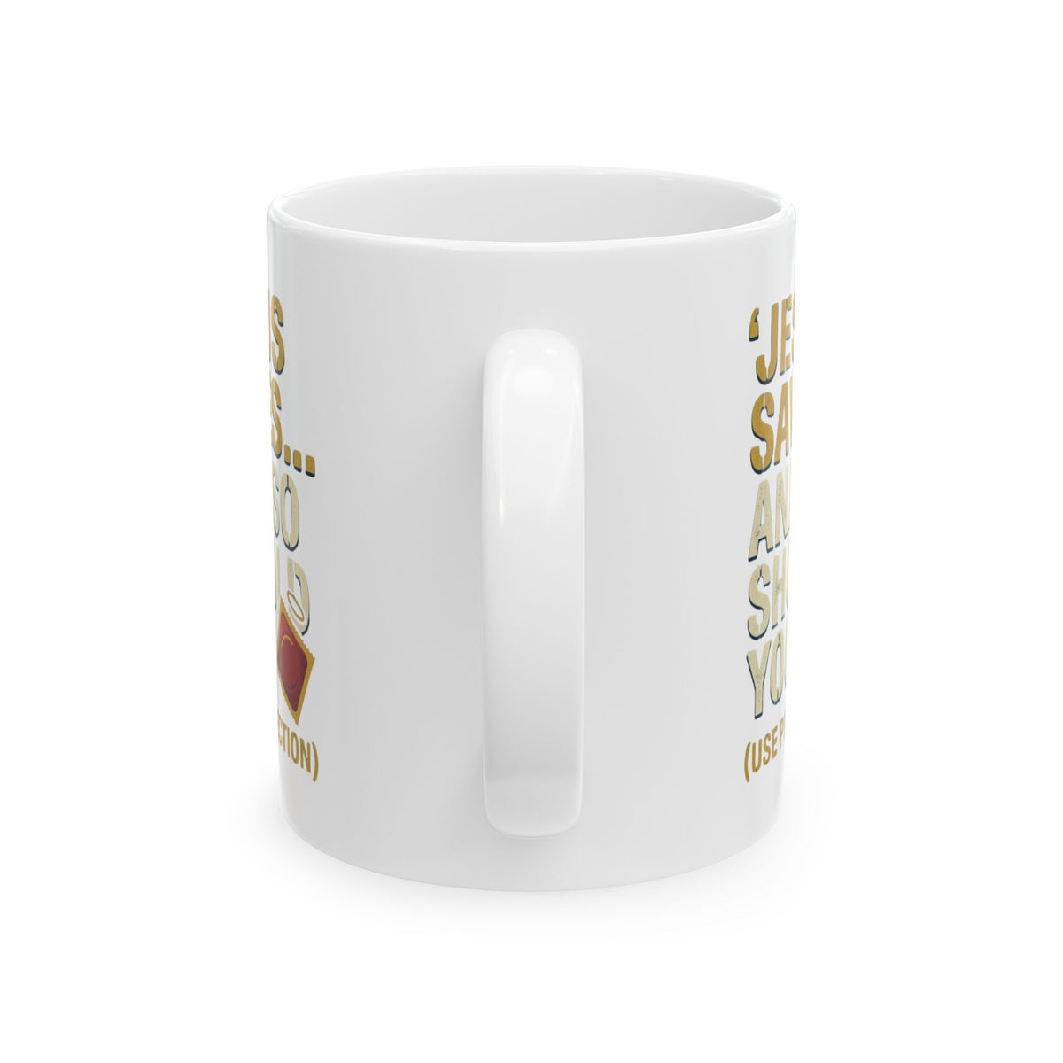 "Good Book Series Jesus Saves and So Should You" White Ceramic Mug