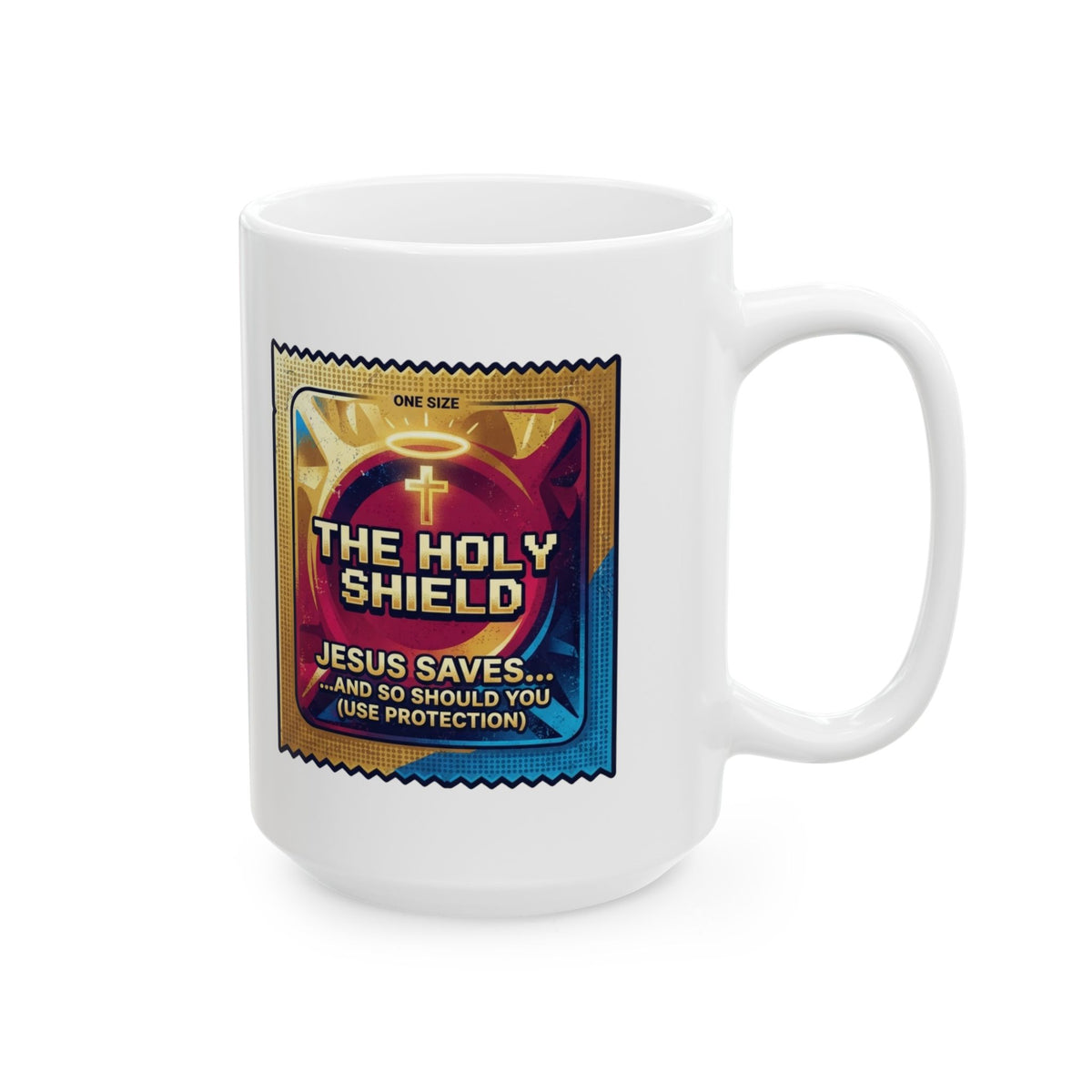 "Good Book Series The Holy Shield" White Ceramic Mug