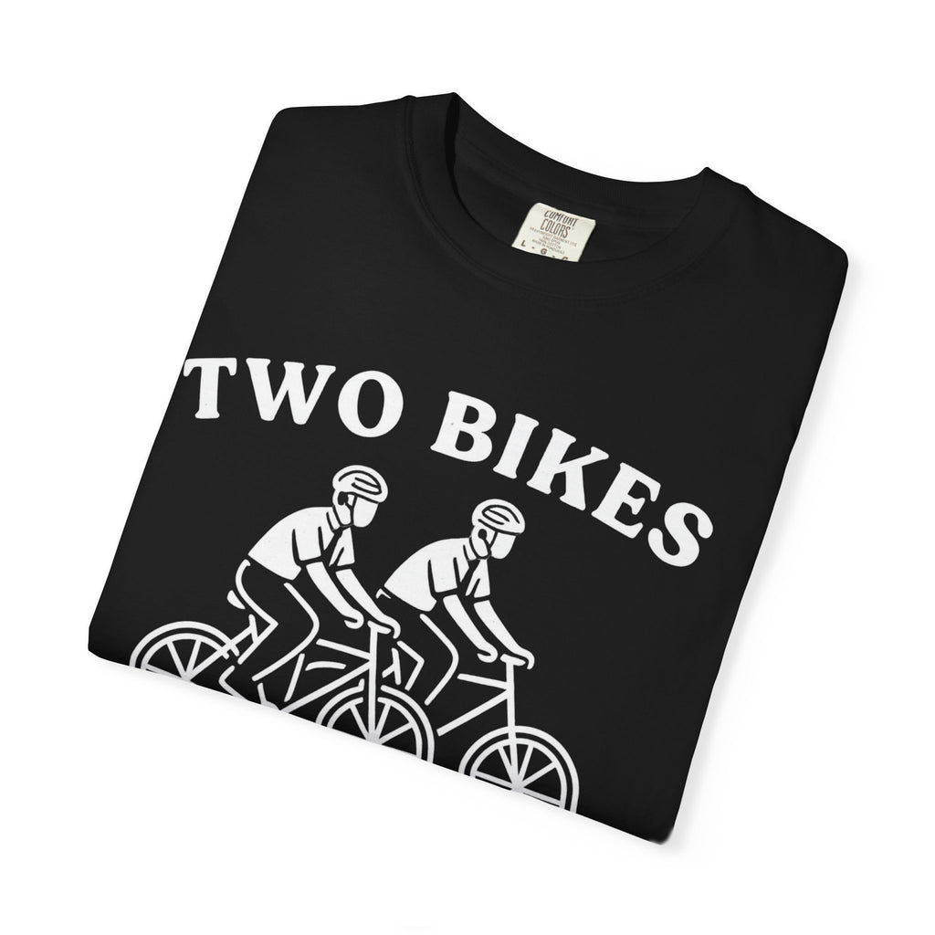 "Two Bikes, One Message" Unisex Garment-Dyed T-shirt