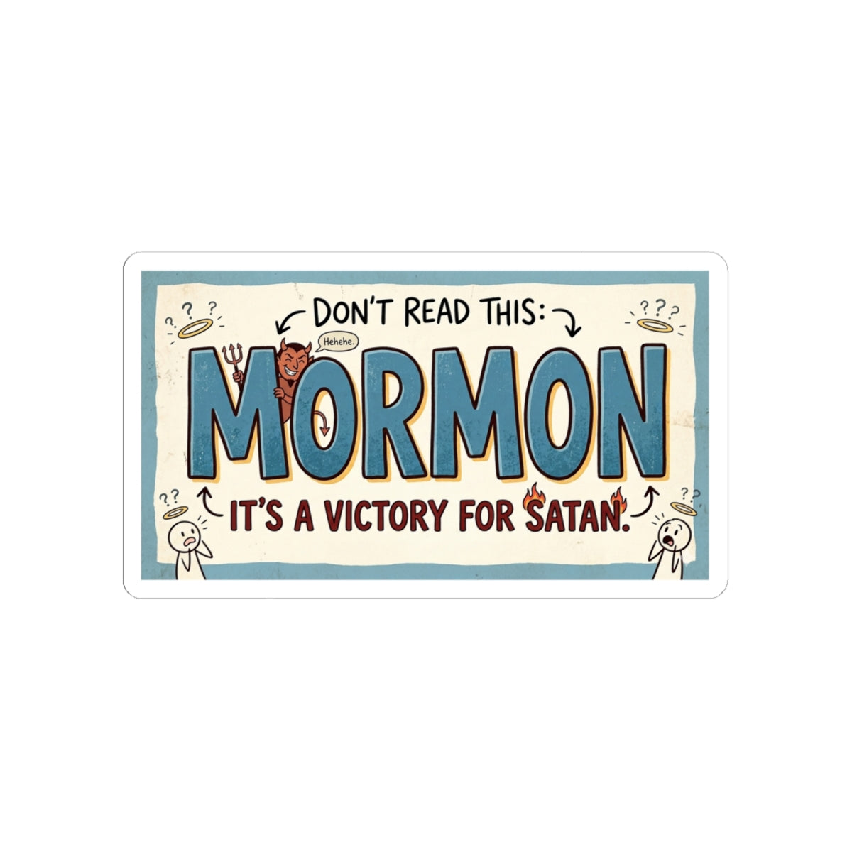 Devil's Dictionary: Mormon Edition | Kiss-Cut Sticker — AttitudeShirts